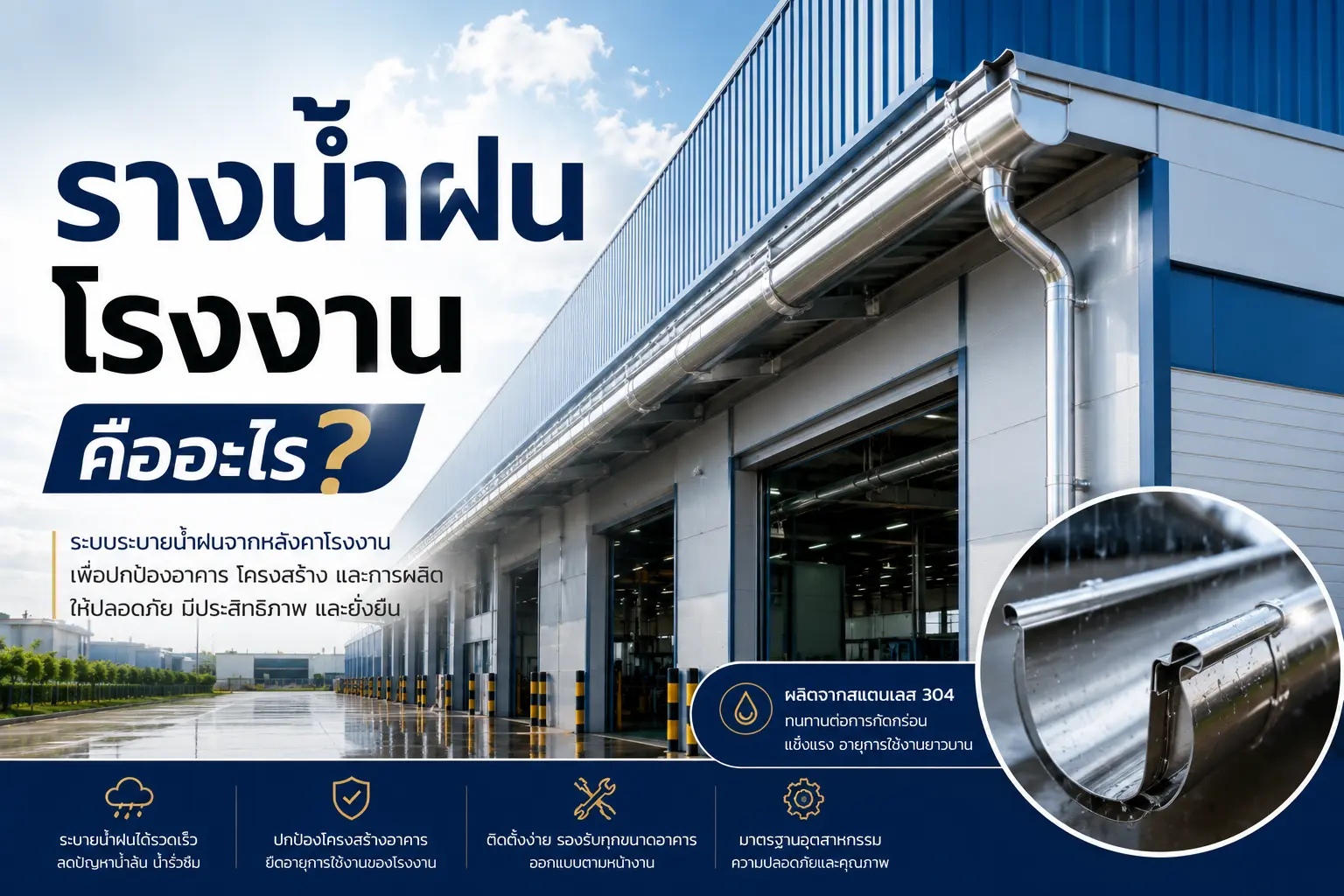 รางน้ำฝนโรงงาน คืออะไร?